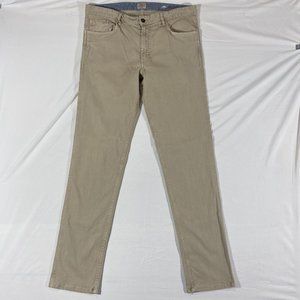 Faherty Twill 5-Pocket Mens Sz 34 x32  Khaki Chino Pants 22-BS29